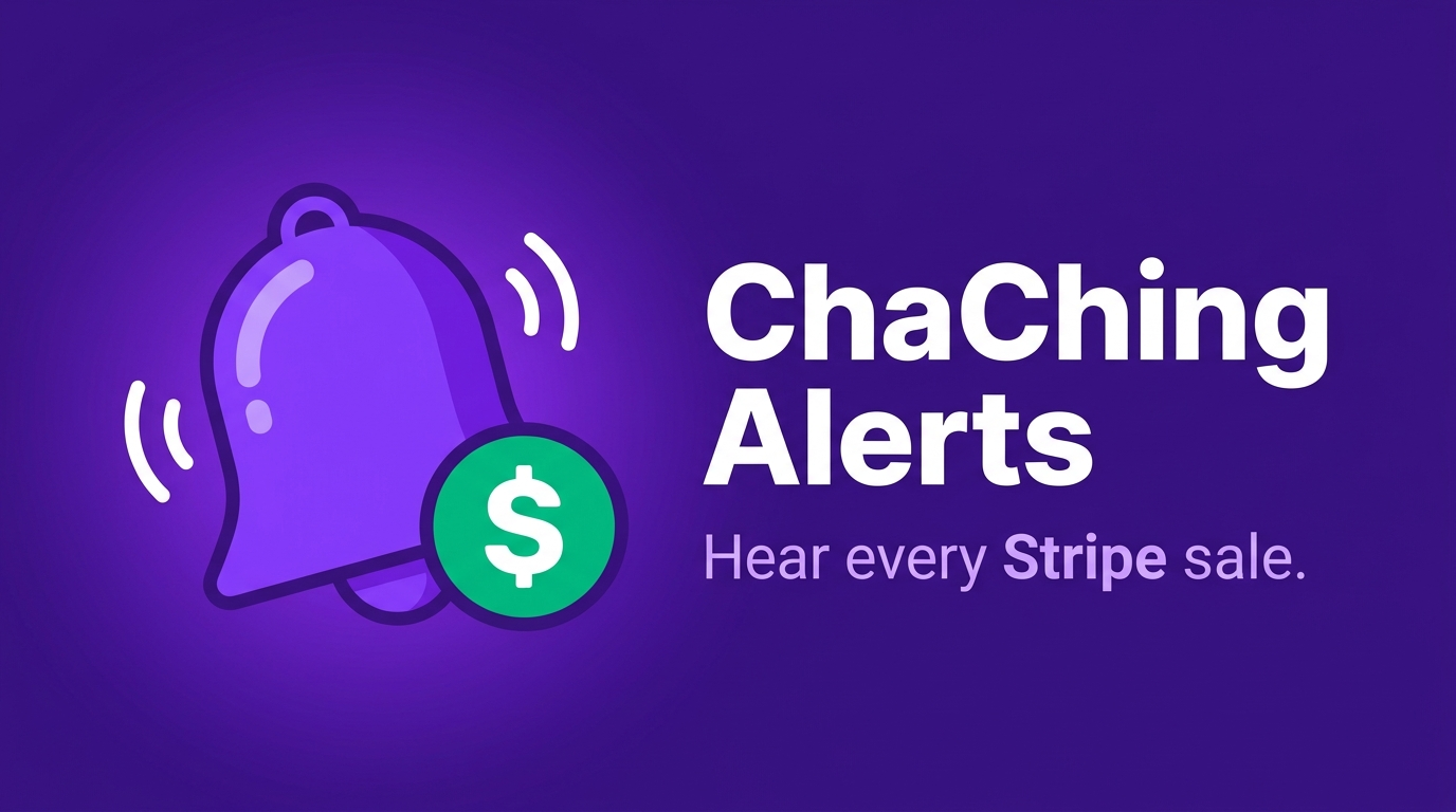 I built a multi-account Stripe payments notification cha-ching sound for my laptop